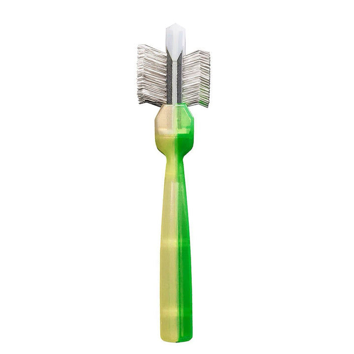 Duo Hundebørste - Pro Soft Green + CoatGrabber Soft Gold