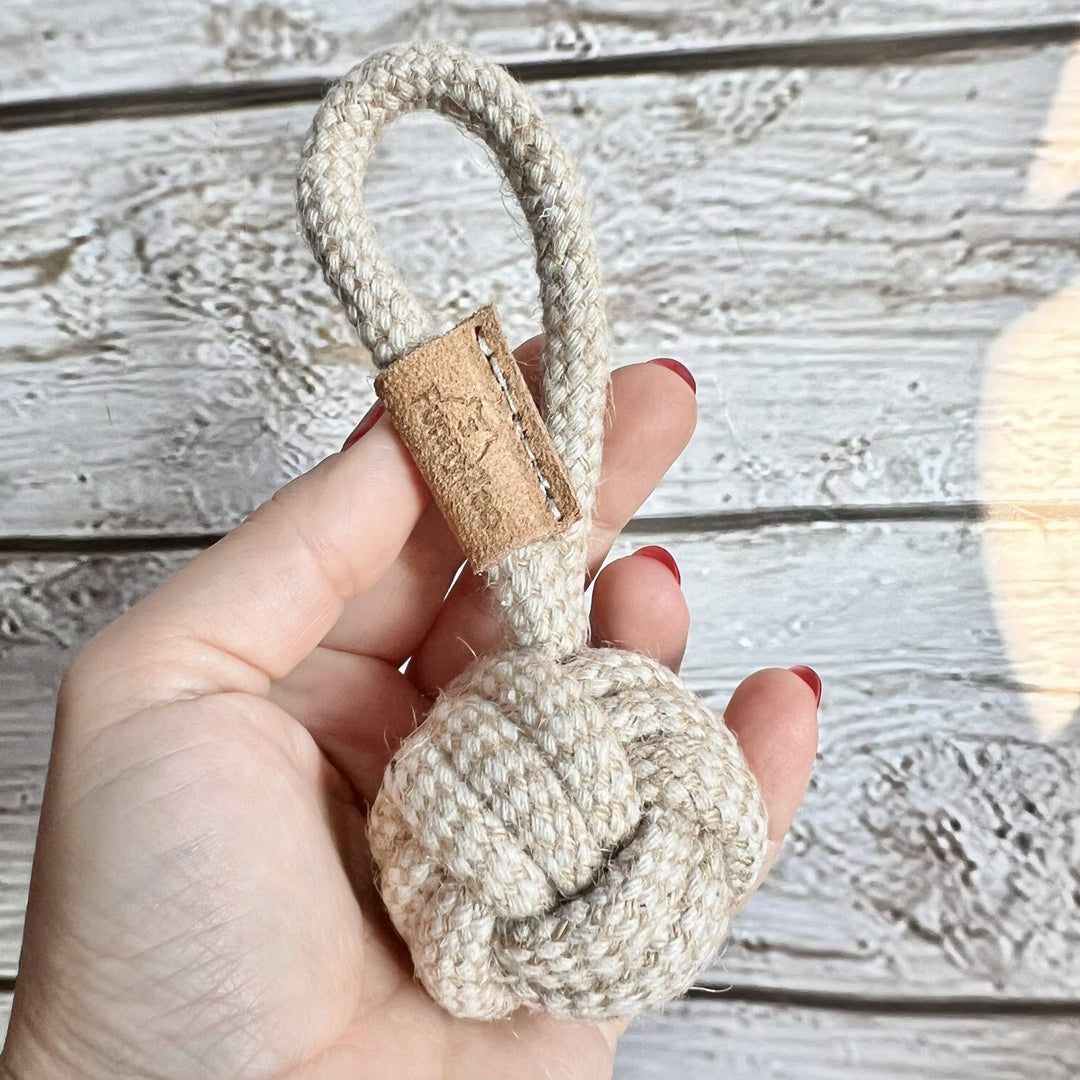 Hundeleke Mini Tauball med Håndtak