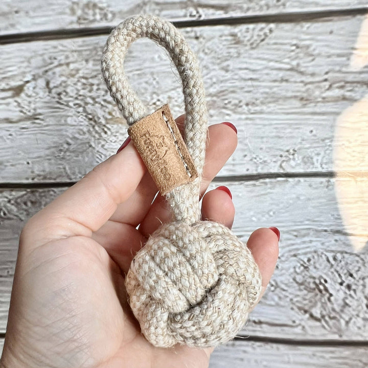 Hundeleke Mini Tauball med Håndtak