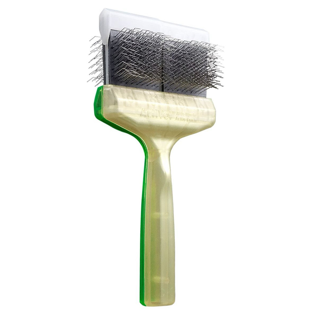 Duo Hundebørste - Pro Soft Green + CoatGrabber Soft Gold