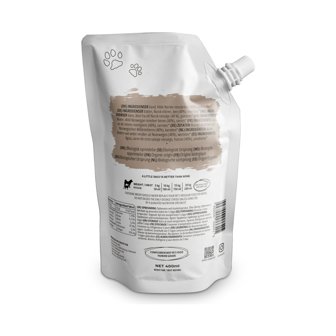 Beinkraft av norsk reinsdyr til hund | 100 ml