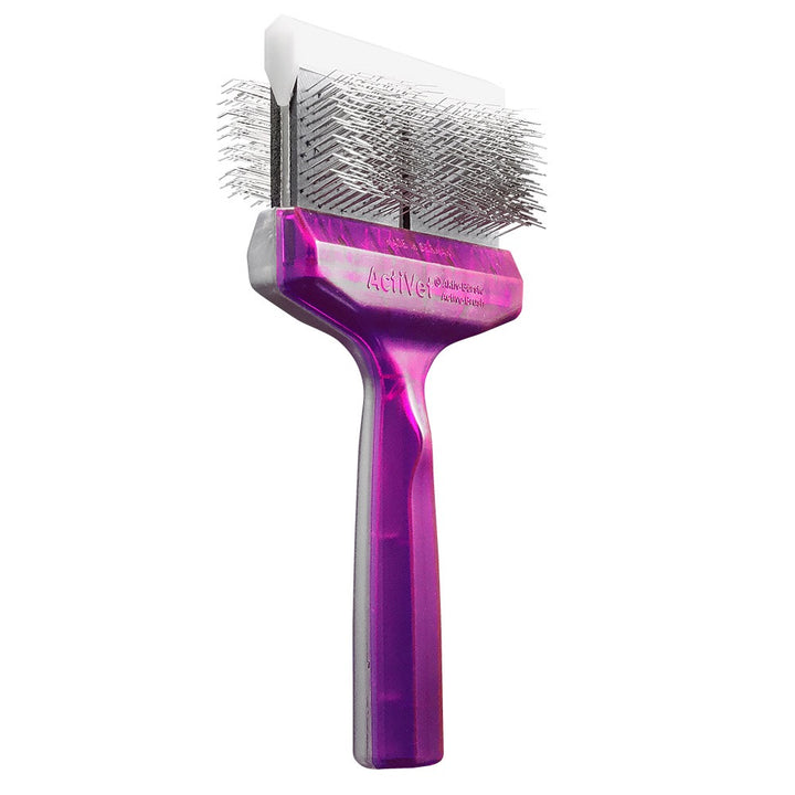 Duo Hundebørste - Pro Firm Purple + CoatGrabber Firm Silver