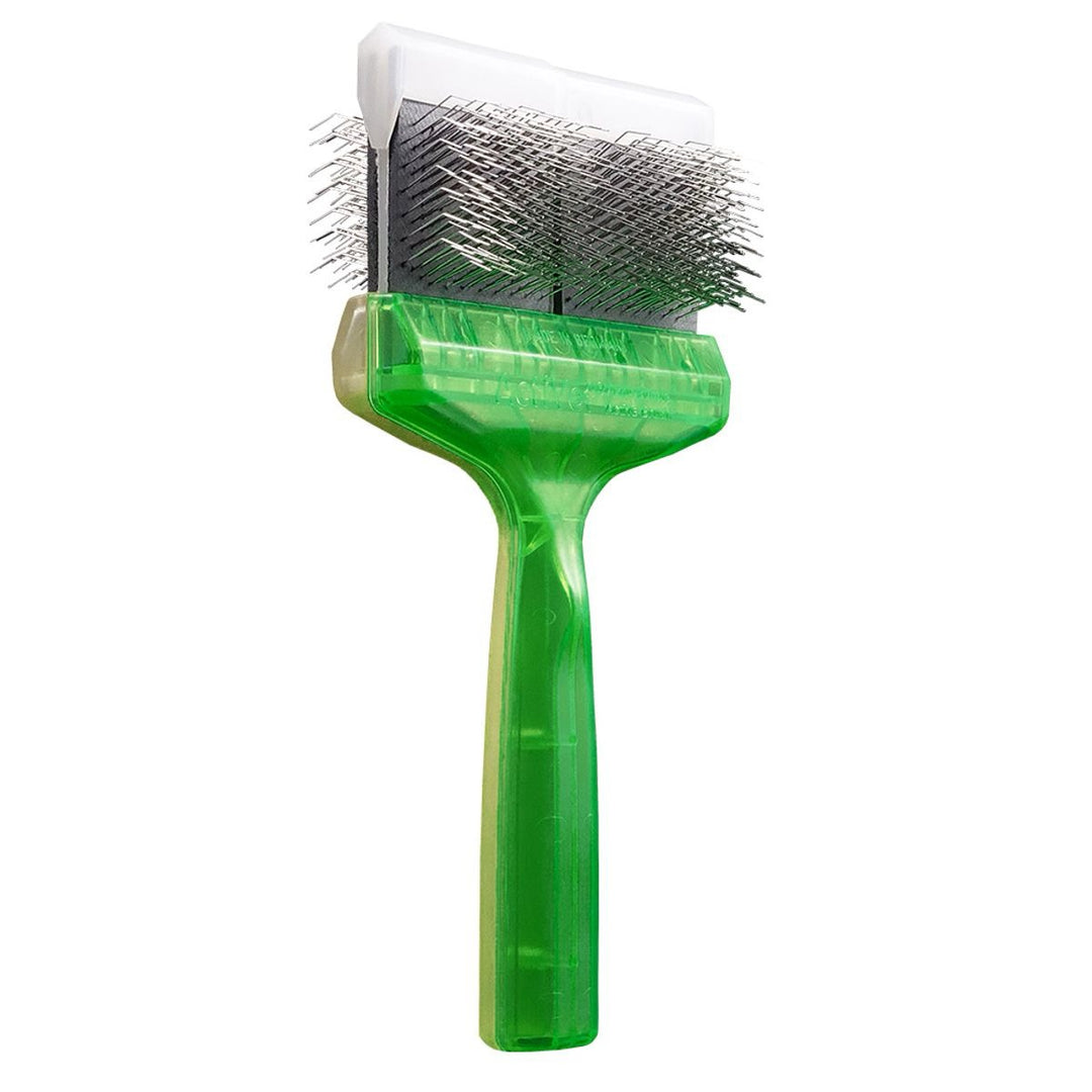 Duo Hundebørste - Pro Soft Green + CoatGrabber Soft Gold
