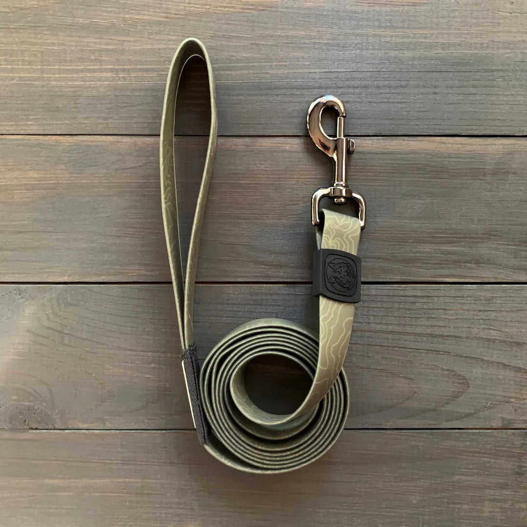 Vanntett Hundebånd Olive - 180 cm