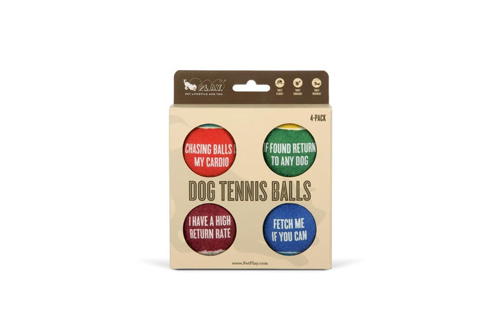 Dog Tennis Balls - 4-pakning med Pip