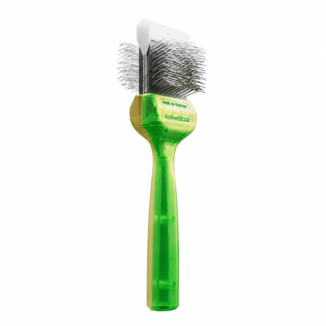 Duo Hundebørste - Pro Soft Green + CoatGrabber Soft Gold