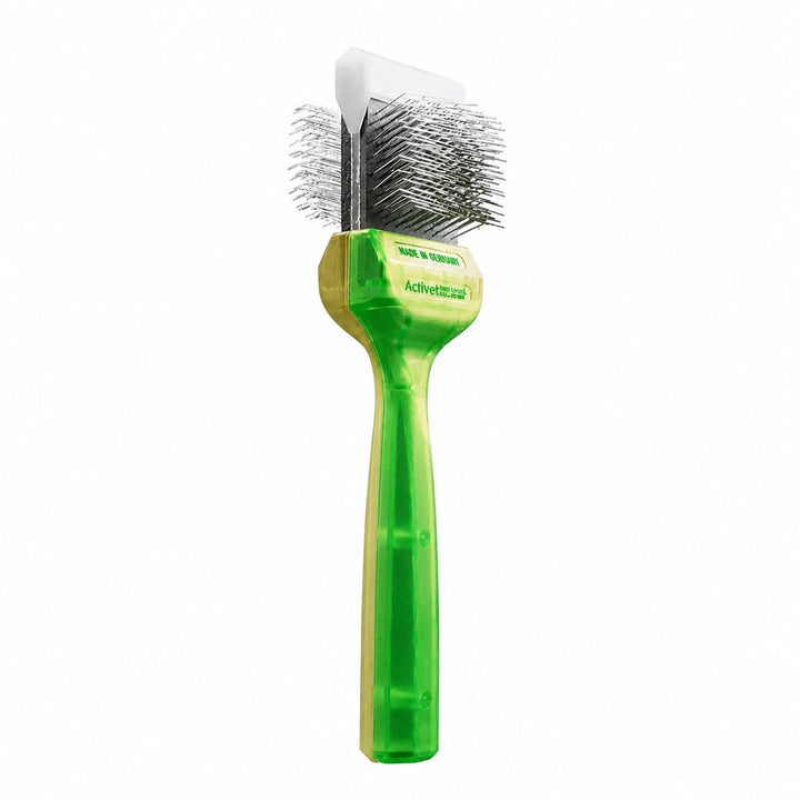 Duo Hundebørste - Pro Soft Green + CoatGrabber Soft Gold