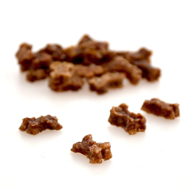 Mini Hundegodbit - Okse, Bringebær & Spinat 100 g