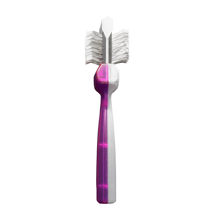Duo Hundebørste - Pro Firm Purple + CoatGrabber Firm Silver