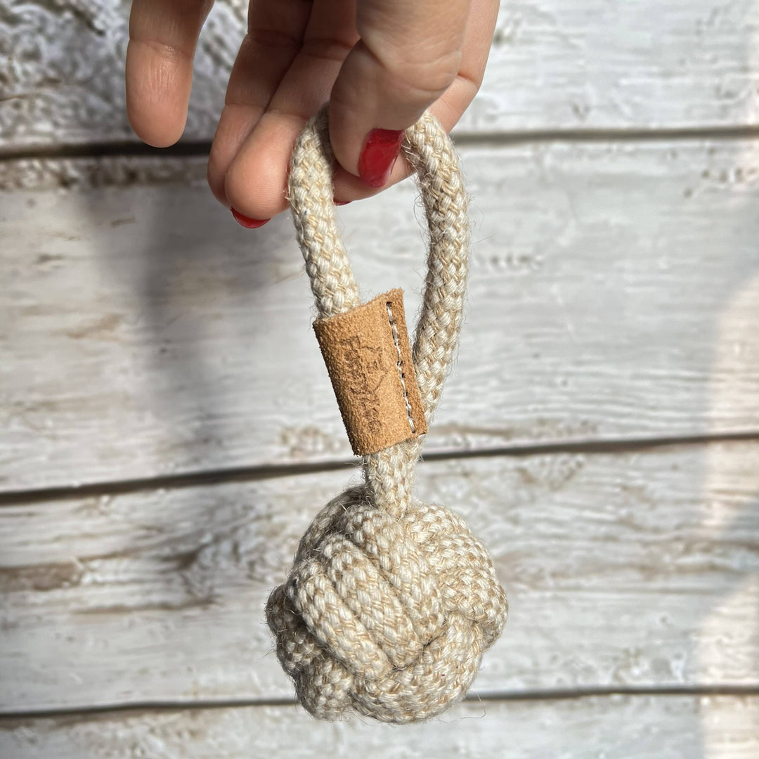 Hundeleke Mini Tauball med Håndtak